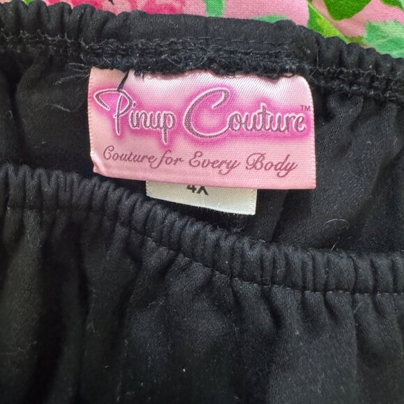 Pinup Couture Black Peasant Top Size 4X Rockabilly - Picture 5 of 6